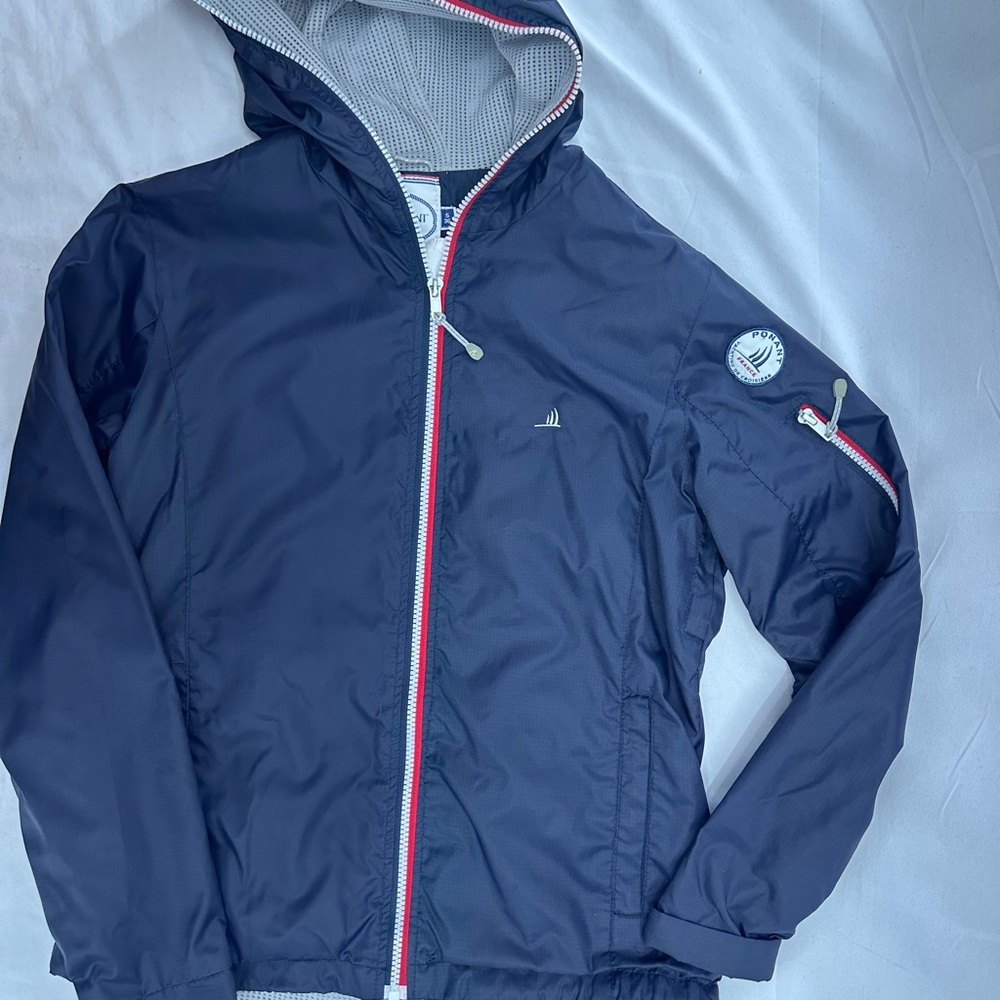Ponant France Navy Kids Raincoat with Hood S(36)